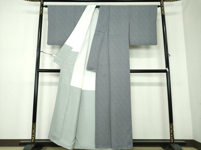 平和屋着物●染色作家　斉藤三才　小紋　小花文　正絹　逸品　DAAV6684ps