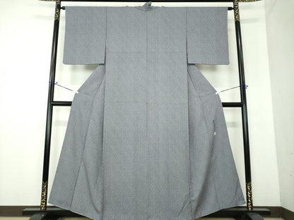 平和屋着物●染色作家　斉藤三才　小紋　小花文　正絹　逸品　DAAV6684ps