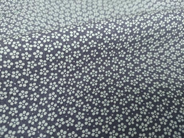 平和屋着物●染色作家　斉藤三才　小紋　小花文　正絹　逸品　DAAV6684ps