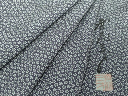 平和屋着物●染色作家　斉藤三才　小紋　小花文　正絹　逸品　DAAV6684ps
