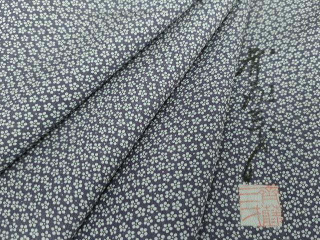 平和屋着物●染色作家　斉藤三才　小紋　小花文　正絹　逸品　DAAV6684ps