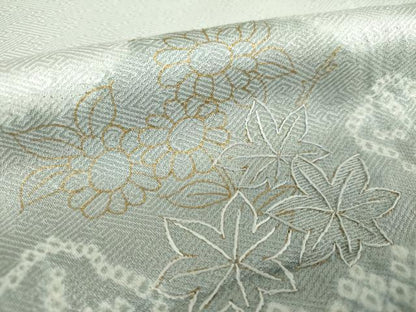 平和屋着物●中国三大刺繍　相良刺繍　訪問着　絞り　雲取り花文　金彩　正絹　逸品　DAAV6706ps