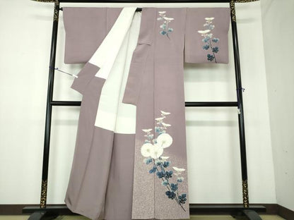 平和屋着物●訪問着 友禅 裏菊 たたき染め 鬼しぼ縮緬 正絹 逸品 DAAV6709ps