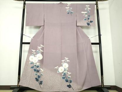 平和屋着物●訪問着 友禅 裏菊 たたき染め 鬼しぼ縮緬 正絹 逸品 DAAV6709ps
