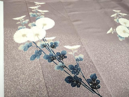 平和屋着物●訪問着 友禅 裏菊 たたき染め 鬼しぼ縮緬 正絹 逸品 DAAV6709ps