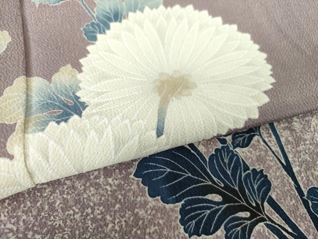 平和屋着物●訪問着 友禅 裏菊 たたき染め 鬼しぼ縮緬 正絹 逸品 DAAV6709ps