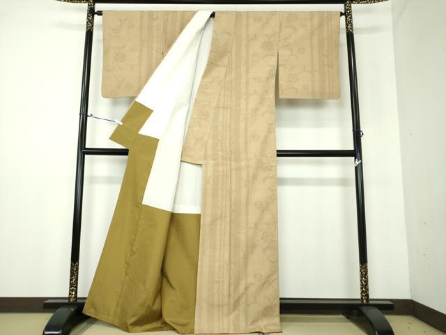 平和屋着物●本場真綿縢結城紬　80亀甲　花間道　証紙付き　正絹　逸品　DAAV6719ps