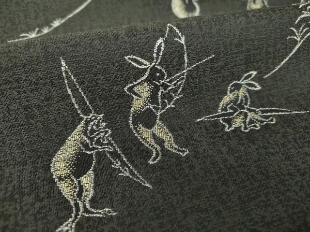 平和屋着物●つけ帯　鳥獣戯画　正絹　逸品　未使用　DAAV6721ps