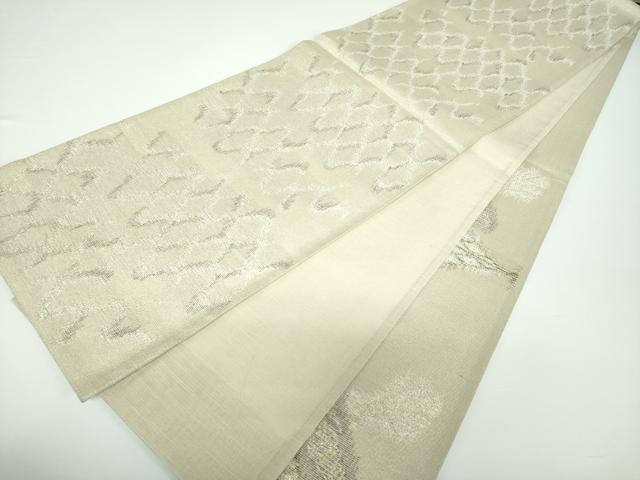 平和屋着物▽六通柄袋帯 スリーシーズン帯 春 夏 秋 海老 金銀糸 正絹 逸品 DAAV6743ps