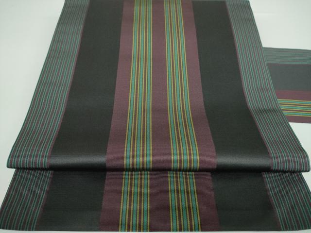 平和屋着物●全通柄九寸名古屋帯 間道 正絹 逸品 DAAV6820ps