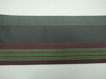 平和屋着物●全通柄九寸名古屋帯 間道 正絹 逸品 DAAV6820ps