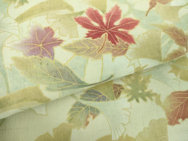 平和屋着物●九寸開き名古屋帯　作家物　紬地　吹き寄せ花文　正絹　逸品　DAAV6837ps