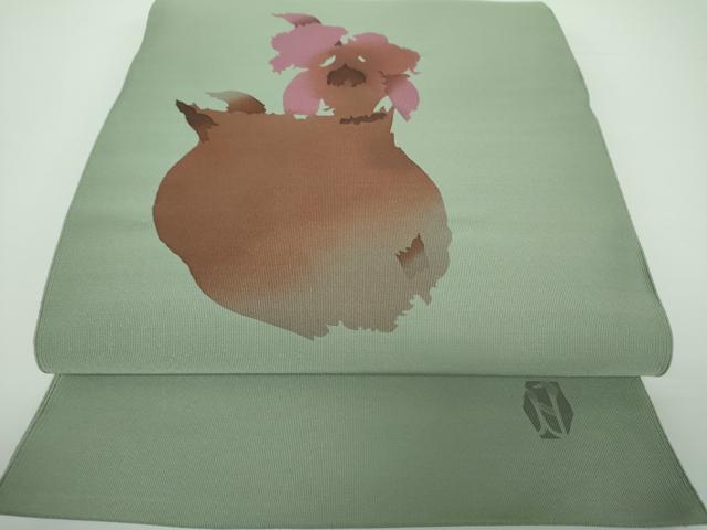 平和屋着物●爪掻き本綴れ 八寸名古屋帯 作家物 飾花文 正絹 逸品 DAAV6840ps