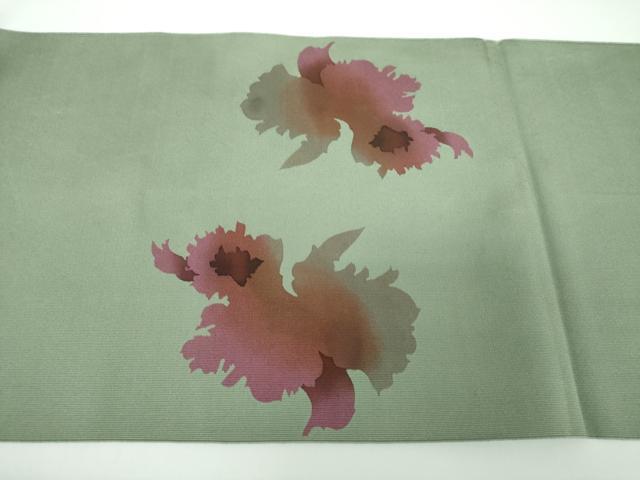 平和屋着物●爪掻き本綴れ 八寸名古屋帯 作家物 飾花文 正絹 逸品 DAAV6840ps