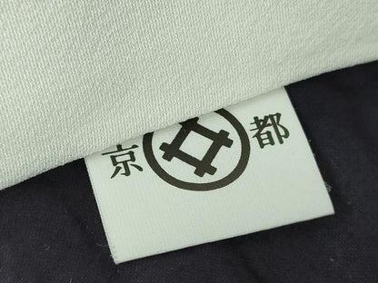 平和屋着物●男性　色紋付　羽織セット　着物・御召御納戸色　羽織・百入茶色　正絹　逸品　DABD1699ps