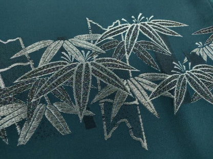 平和屋着物●男性 色紋付 羽織セット 長羽織 着物・御召御納戸色 羽織・百入茶色 正絹 逸品 DAAV6861ps