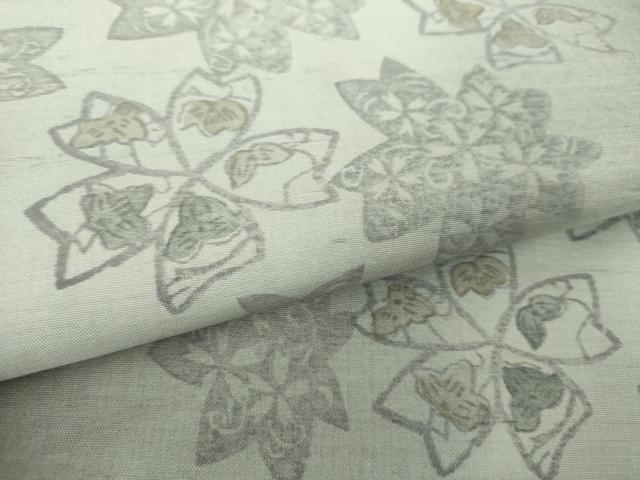 平和屋着物●六通柄袋帯 紬地 舞花文 正絹 逸品 DAAV6882ps