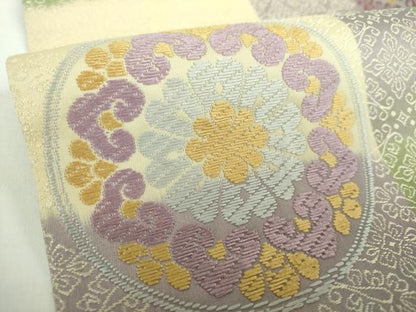 平和屋着物●六通柄袋帯 唐織 鳳凰菱華紋 正絹 逸品 DAAV6904ps