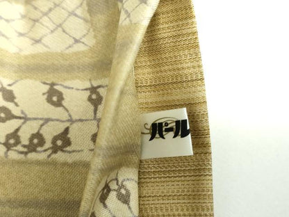 平和屋着物●両面 全通柄袋帯 色紙花文 正絹 逸品 DAAV6967ps