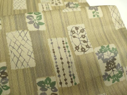 平和屋着物●両面 全通柄袋帯 色紙花文 正絹 逸品 DAAV6967ps