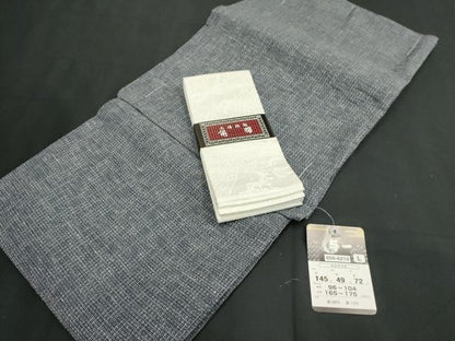 平和屋着物∴夏物 男性 浴衣・角帯セット 抽象文様 箱付き 綿麻 キングサイズ 逸品 未使用 DAAV7051cd