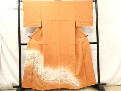 平和屋着物■色留訪問着　籬草花文　暈し染め　正絹　逸品　DAAV7216cd