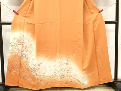 平和屋着物■色留訪問着　籬草花文　暈し染め　正絹　逸品　DAAV7216cd