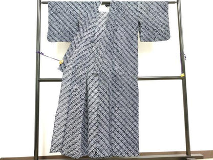平和屋着物∴夏物 浴衣 有松鳴海絞り 抽象文様 綿 逸品 DAAV7261cd
