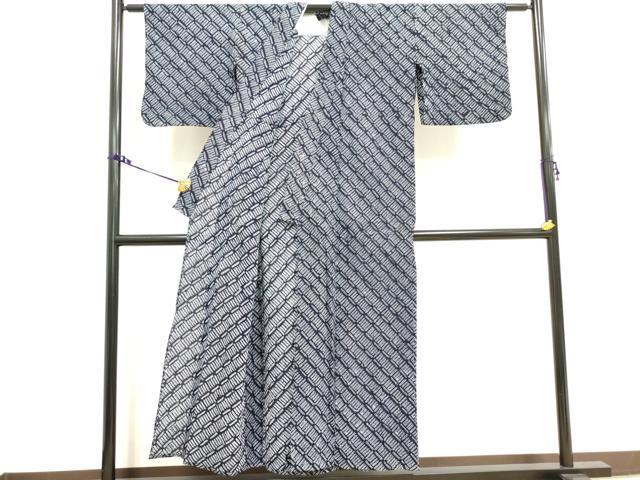 平和屋着物∴夏物 浴衣 有松鳴海絞り 抽象文様 綿 逸品 DAAV7261cd