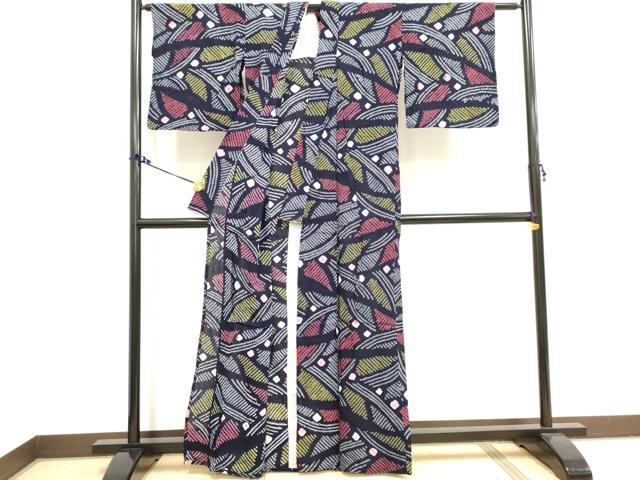 平和屋着物∴夏物 浴衣 有松鳴海絞り 花散らし 綿 逸品 DAAV7275cd