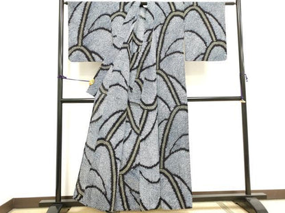 平和屋着物∴夏物　浴衣　有松鳴海絞り　流水文　綿　逸品　DAAV7279cd