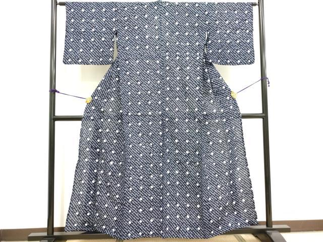 平和屋着物∴夏物 浴衣 有松鳴海絞り 抽象文様 綿 逸品 DAAV7281cd