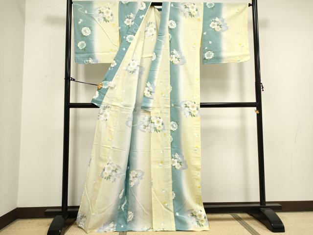 平和屋着物∴夏物 浴衣 舞花文 綿 逸品 DAAV7291cd