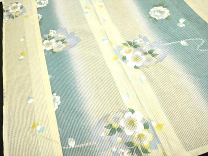 平和屋着物∴夏物 浴衣 舞花文 綿 逸品 DAAV7291cd