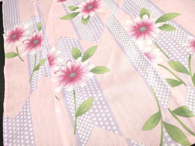 平和屋着物∴夏物 浴衣 綿紅梅 枝花文 綿 逸品 DAAQ4547mcd