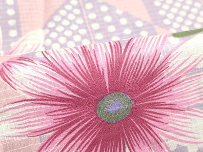 平和屋着物∴夏物 浴衣 綿紅梅 枝花文 綿 逸品 DAAQ4547mcd