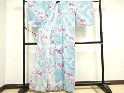 平和屋着物∴夏物　浴衣　金魚　綿　逸品　DAAV7297cd