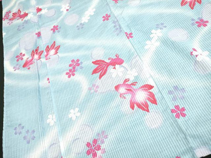 平和屋着物∴夏物　浴衣　金魚　綿　逸品　DAAV7297cd
