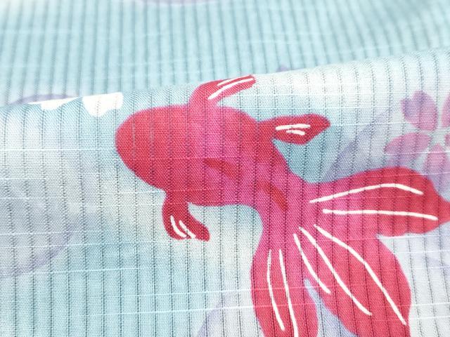 平和屋着物∴夏物　浴衣　金魚　綿　逸品　DAAV7297cd