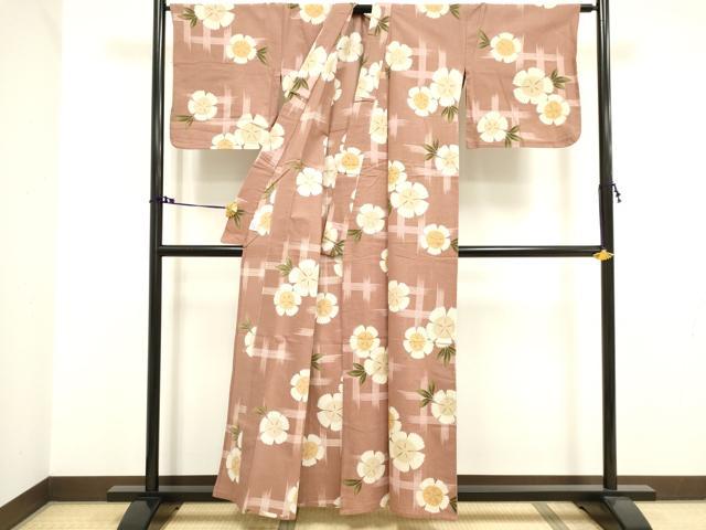 平和屋着物∴夏物 浴衣 綿絽 夢工房 花散らし 綿 逸品 DAAV7301cd