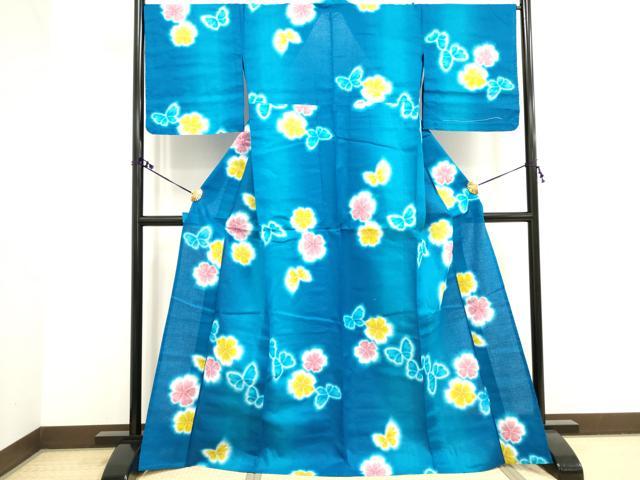 平和屋着物∴夏物 世界的ファッションデザイナー 山本寛斎 kansaiブランド 浴衣 花蝶文 逸品 未使用 DAAV7305cd
