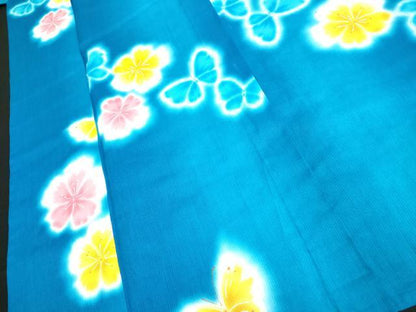 平和屋着物∴夏物 世界的ファッションデザイナー 山本寛斎 kansaiブランド 浴衣 花蝶文 逸品 未使用 DAAV7305cd
