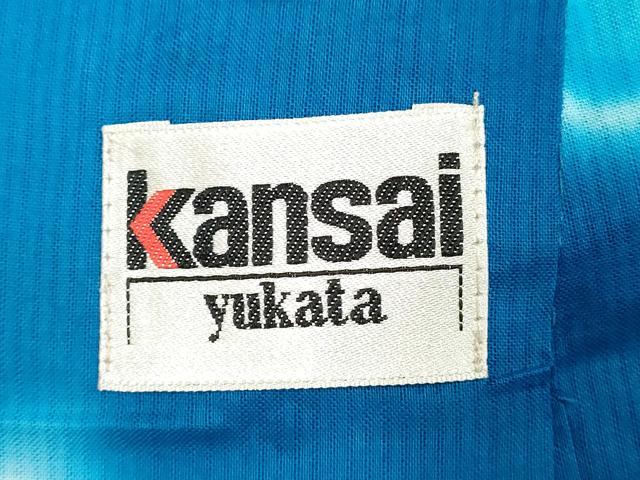 平和屋着物∴夏物 世界的ファッションデザイナー 山本寛斎 kansaiブランド 浴衣 花蝶文 逸品 未使用 DAAV7305cd