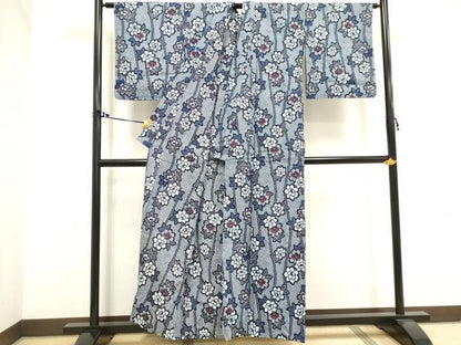 平和屋着物∴夏物 浴衣 枝花文 逸品 DAAV7308cd