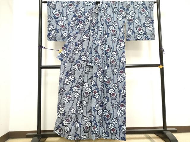 平和屋着物∴夏物 浴衣 枝花文 逸品 DAAV7308cd