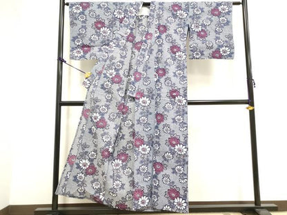 平和屋着物∴夏物 浴衣 花尽くし 綿 逸品 DAAV7309cd
