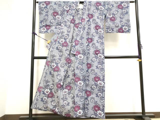 平和屋着物∴夏物 浴衣 花尽くし 綿 逸品 DAAV7309cd
