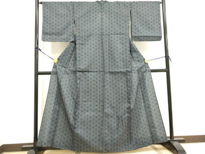 平和屋着物∴夏物 小紋・浴衣兼用 麻の葉文様 DAAV7311cd