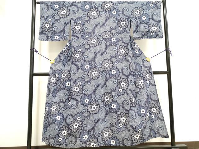 平和屋着物∴夏物 浴衣 花唐草文 綿 逸品 DAAV7313cd