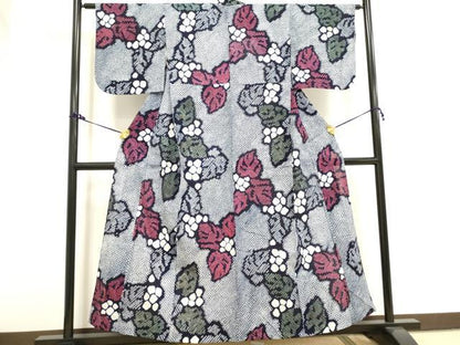 平和屋着物∴夏物 浴衣 有松鳴海絞り 舞花文 綿 逸品 DAAV7315cd